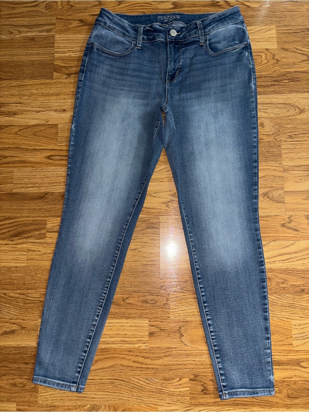 Maurices Mid Rise Skinny Jeans Medium Wash Jegging Women’s Size Large Regular
